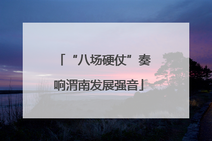 “八场硬仗”奏响渭南发展强音