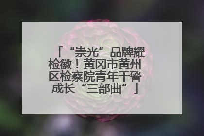 “崇光”品牌耀检徽！黄冈市黄州区检察院青年干警成长“三部曲”