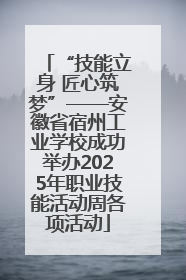 “技能立身 匠心筑梦”——安徽省宿州工业学校成功举办2025年职业技能活动周各项活动