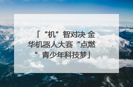 “机”智对决 金华机器人大赛“点燃”青少年科技梦
