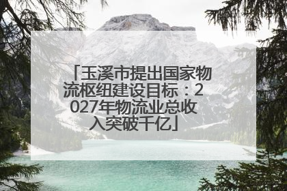 玉溪市提出国家物流枢纽建设目标：2027年物流业总收入突破千亿