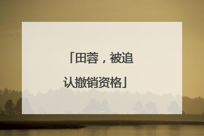 田蓉，被追认撤销资格
