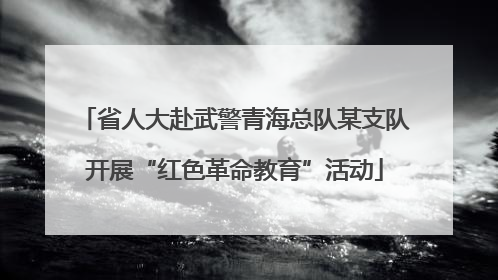 省人大赴武警青海总队某支队开展“红色革命教育”活动