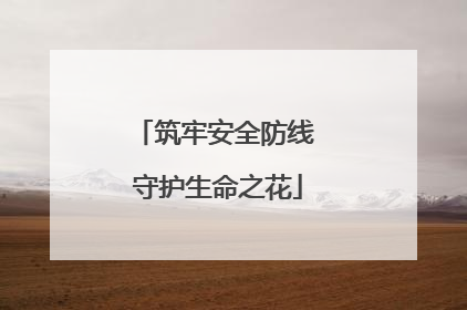 筑牢安全防线 守护生命之花