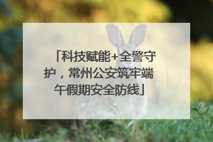 科技赋能+全警守护，常州公安筑牢端午假期安全防线