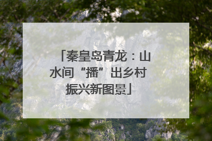 秦皇岛青龙：山水间“播”出乡村振兴新图景