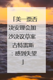 美一票否决安理会加沙决议草案 古特雷斯：感到失望