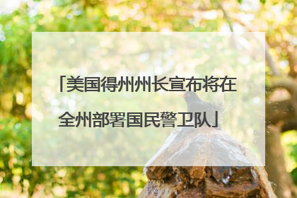 美国得州州长宣布将在全州部署国民警卫队