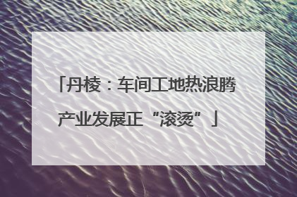 丹棱：车间工地热浪腾产业发展正“滚烫”
