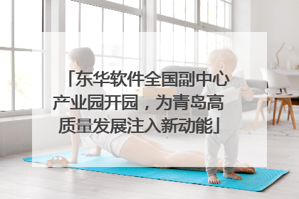 东华软件全国副中心产业园开园，为青岛高质量发展注入新动能