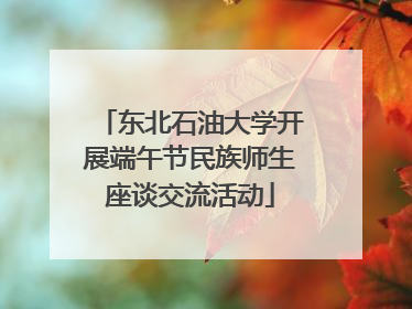 东北石油大学开展端午节民族师生座谈交流活动