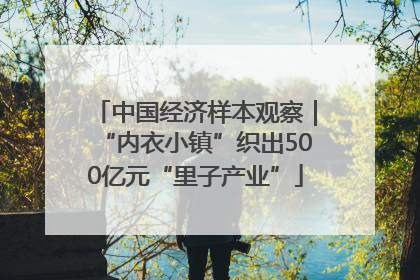 中国经济样本观察｜“内衣小镇”织出500亿元“里子产业”