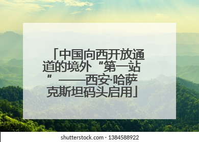 中国向西开放通道的境外“第一站”——西安·哈萨克斯坦码头启用