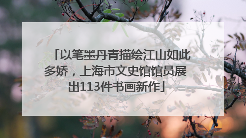 以笔墨丹青描绘江山如此多娇，上海市文史馆馆员展出113件书画新作