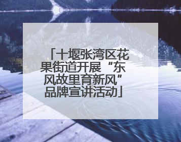 十堰张湾区花果街道开展“东风故里育新风”品牌宣讲活动