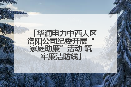 华润电力中西大区洛阳公司纪委开展“家庭助廉”活动 筑牢廉洁防线