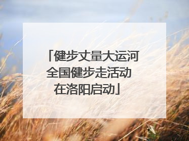 健步丈量大运河 全国健步走活动在洛阳启动