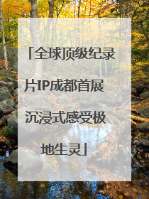 全球顶级纪录片IP成都首展 沉浸式感受极地生灵