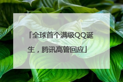 全球首个满级QQ诞生，腾讯高管回应