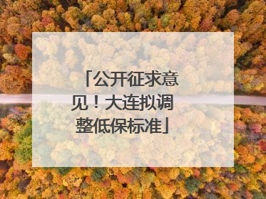 公开征求意见！大连拟调整低保标准