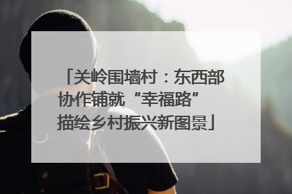 关岭围墙村：东西部协作铺就“幸福路” 描绘乡村振兴新图景
