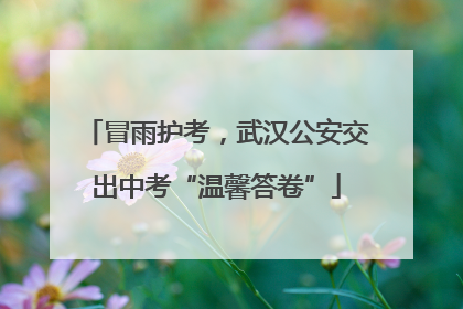 冒雨护考，武汉公安交出中考“温馨答卷”