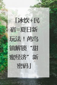 冰饮+民宿=夏日新玩法！鸬鸟镇解锁“甜蜜经济”新密码