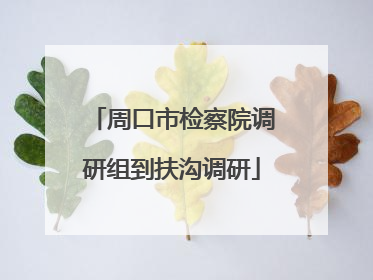 周口市检察院调研组到扶沟调研