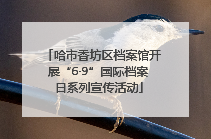 哈市香坊区档案馆开展“6·9”国际档案日系列宣传活动