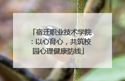 宿迁职业技术学院：以心育心，共筑校园心理健康防线
