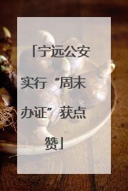 宁远公安实行“周末办证”获点赞