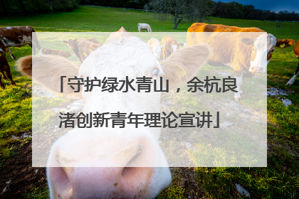 守护绿水青山，余杭良渚创新青年理论宣讲
