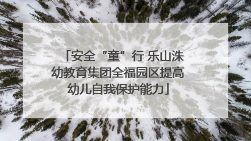 安全“童”行 乐山洙幼教育集团全福园区提高幼儿自我保护能力