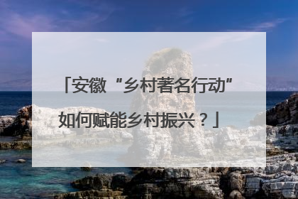 安徽“乡村著名行动”如何赋能乡村振兴？