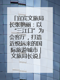宜宾文旅局长张艳丽：以“三江口”为会客厅，打造近悦远来的国际旅游城市｜文旅局长说