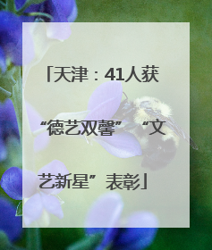 天津：41人获“德艺双馨”“文艺新星”表彰