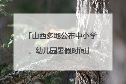 山西多地公布中小学、幼儿园暑假时间