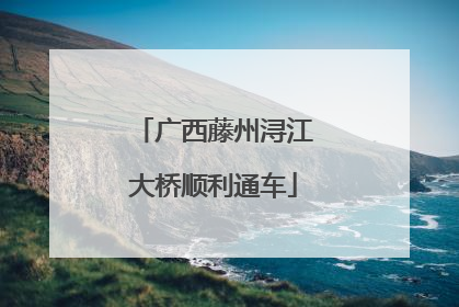 广西藤州浔江大桥顺利通车