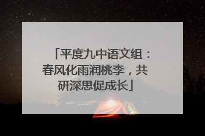 平度九中语文组：春风化雨润桃李，共研深思促成长