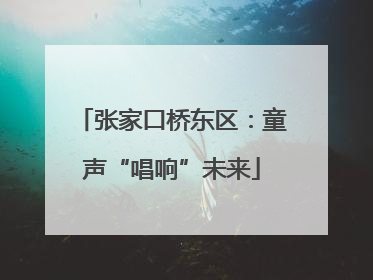 张家口桥东区：童声“唱响”未来
