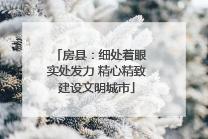 房县：细处着眼 实处发力 精心精致建设文明城市