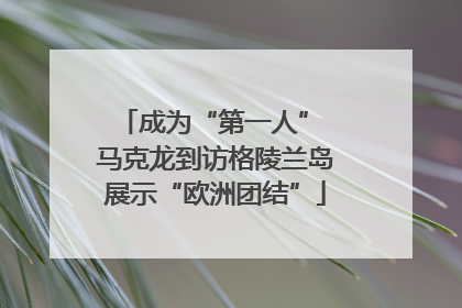 成为“第一人” 马克龙到访格陵兰岛展示“欧洲团结”