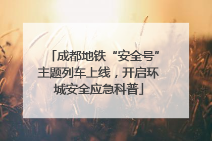 成都地铁“安全号”主题列车上线，开启环城安全应急科普