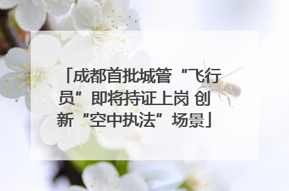 成都首批城管“飞行员”即将持证上岗 创新“空中执法”场景