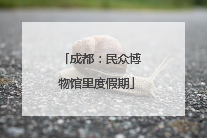 成都：民众博物馆里度假期