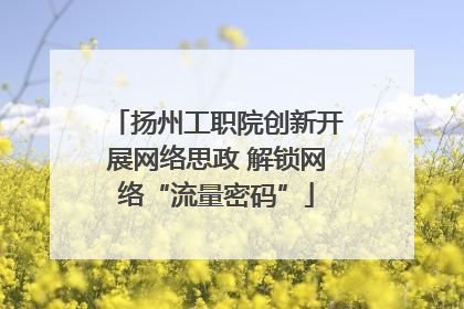 扬州工职院创新开展网络思政 解锁网络“流量密码”