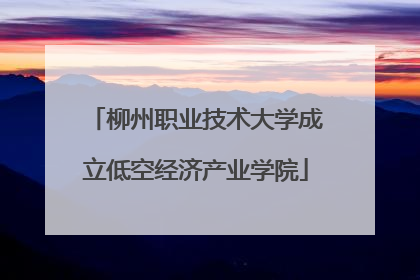 柳州职业技术大学成立低空经济产业学院