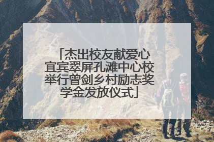 杰出校友献爱心 宜宾翠屏孔滩中心校举行曾剑乡村励志奖学金发放仪式