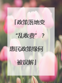政策落地变“乱收费”？惠民政策缘何被误解