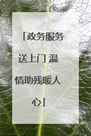政务服务送上门 温情助残暖人心